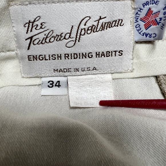 The Tailored Sportsman English Riding Habits Breech SIZE 34 Tan Beige Pants EUC - Picture 3 of 12